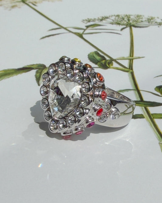 Hidden Rainbow Ring Silver