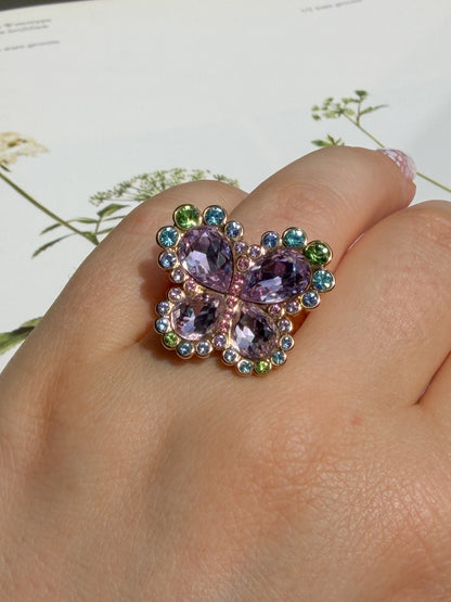 Pastel Butterfly Ring