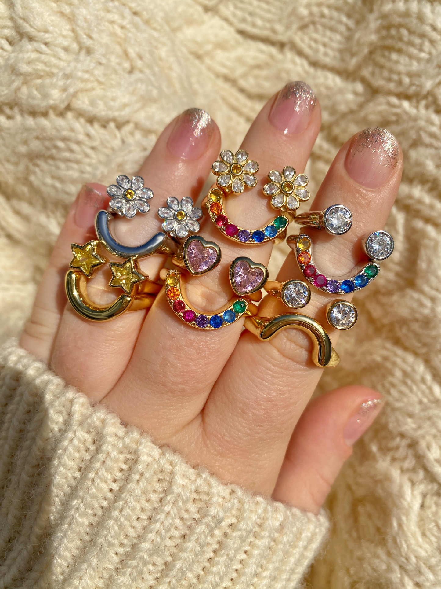 Happy Daisy - Mood Ring Set
