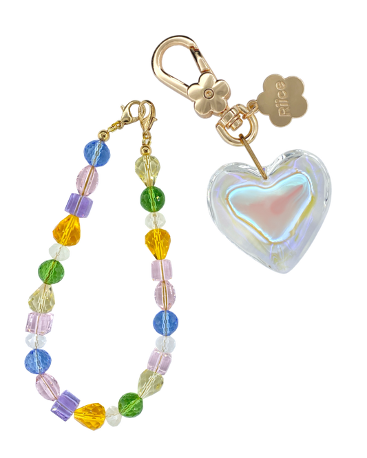 Crystal Heart Charm Set
