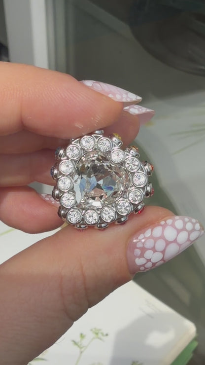 Hidden Rainbow Ring Silver
